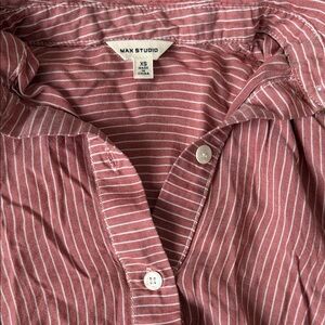Max Studio Salmon Pink Striped Tunic